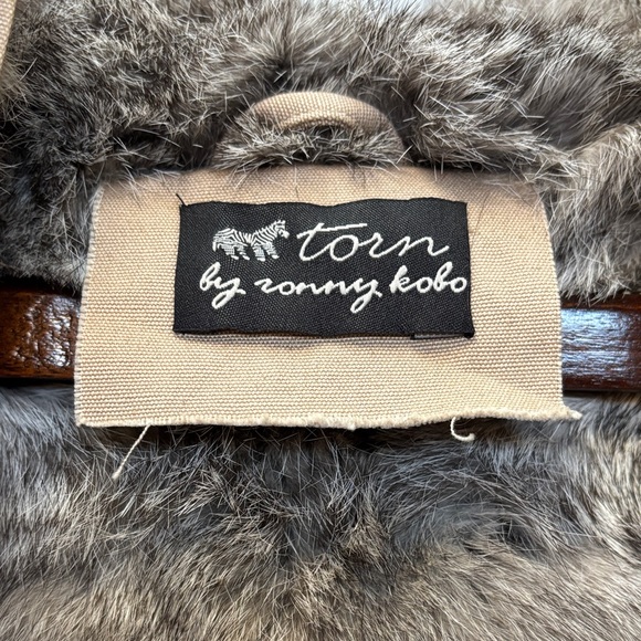 Torn by Ronny Kobo Tan Pea Coat - Picture 2 of 8